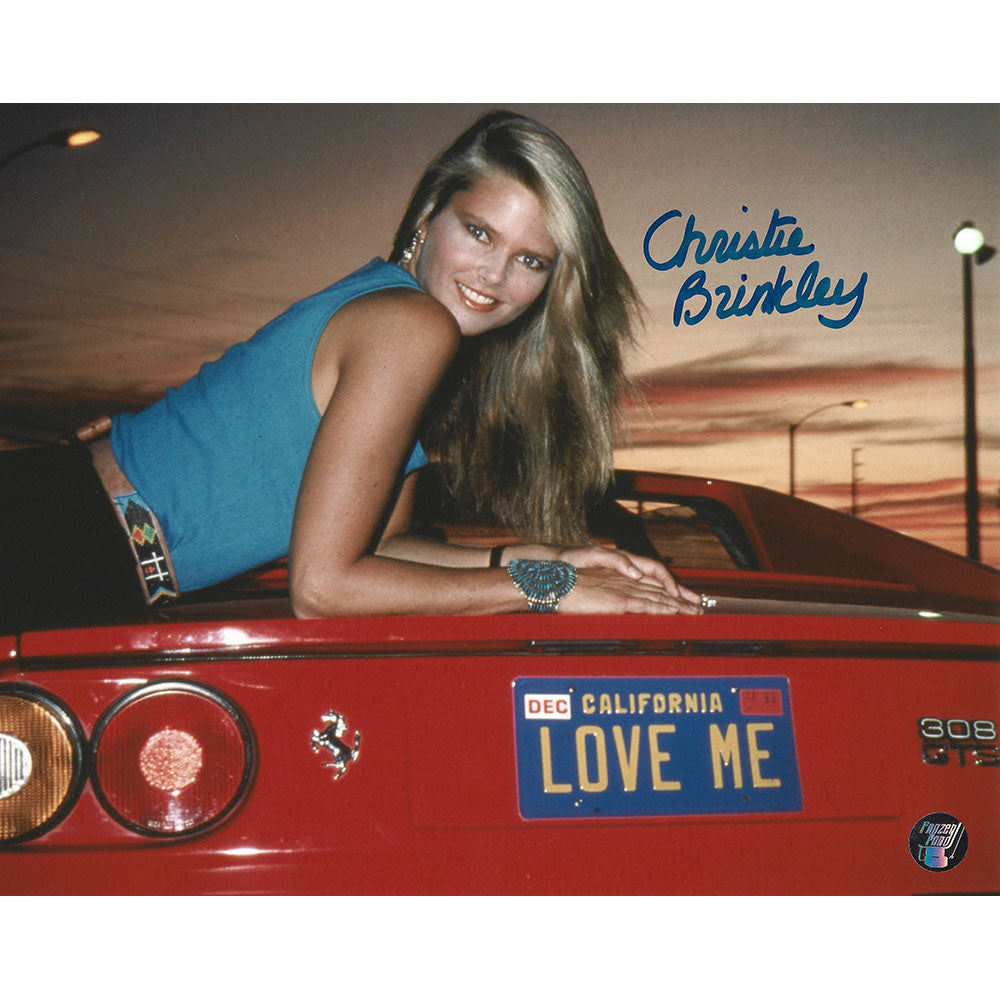 Christie Brinkley Autographed 8X10 Photo (Ferrari) Frozen Pond