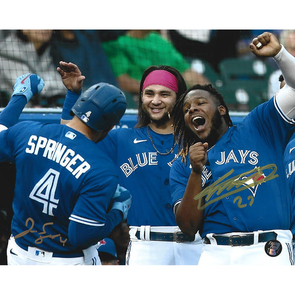 George Springer/Vladimir Guerrero Jr. Autographed Toronto Blue Jays 8X10 Photo