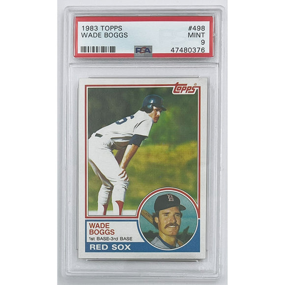 Wade Boggs 1983 Topps Baseball #498 RC Rookie Card - PSA 9 MINT