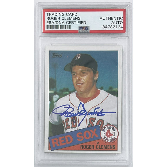 Roger Clemens Autographed 1985 Topps Baseball #181 RC Rookie Card