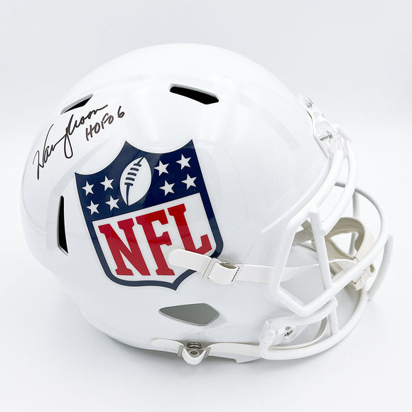 Warren Moon Autographed NFL Shield Helmet w/
