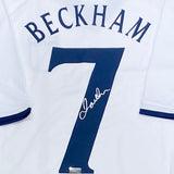 David Beckham Autographed 2002 England Replica Home Jersey