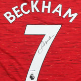 David Beckham Autographed 2020-21 Manchester United Replica Home Jersey