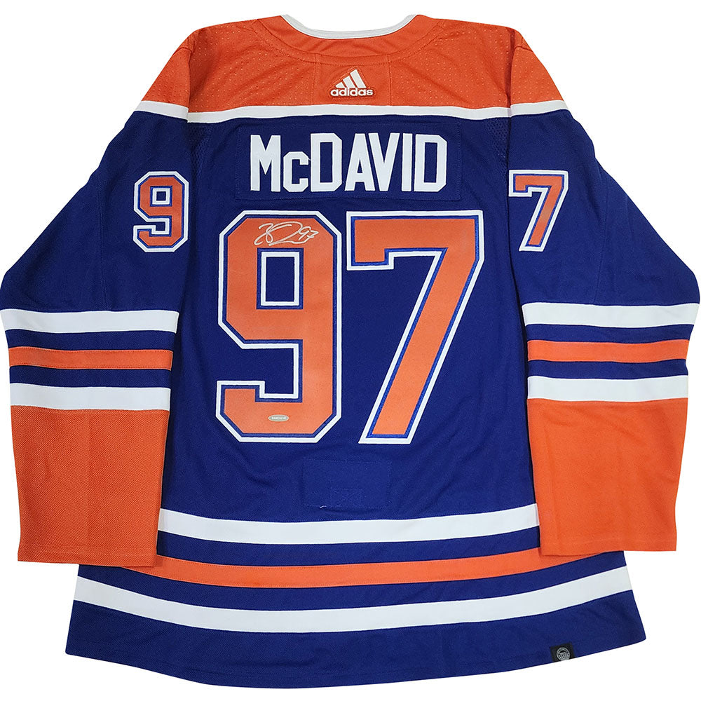 Connor McDavid Autographed Edmonton Oilers Pro Jersey UDA (Blue
