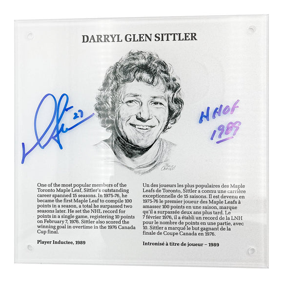 Darryl Sittler Autographed NHL Legends HOF Plaque