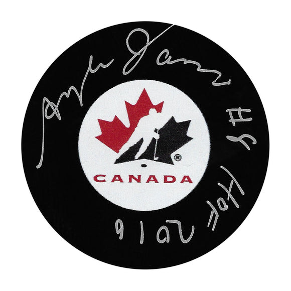 Angela James Autographed Team Canada Puck