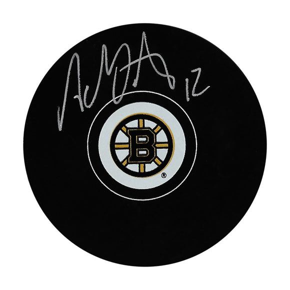 Adam Oates Autographed Boston Bruins Puck