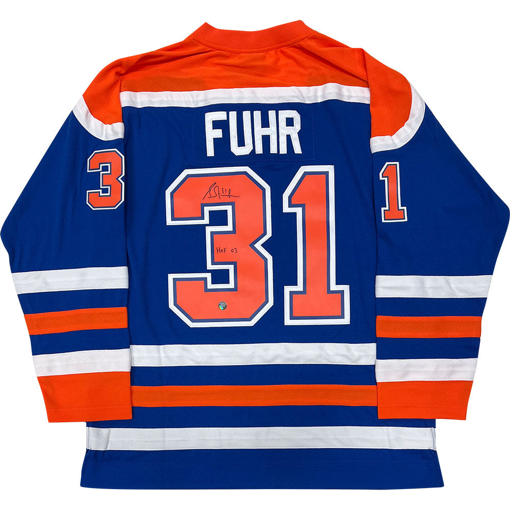 Newest Grant Fuhr Autographed Edmonton Oilers J