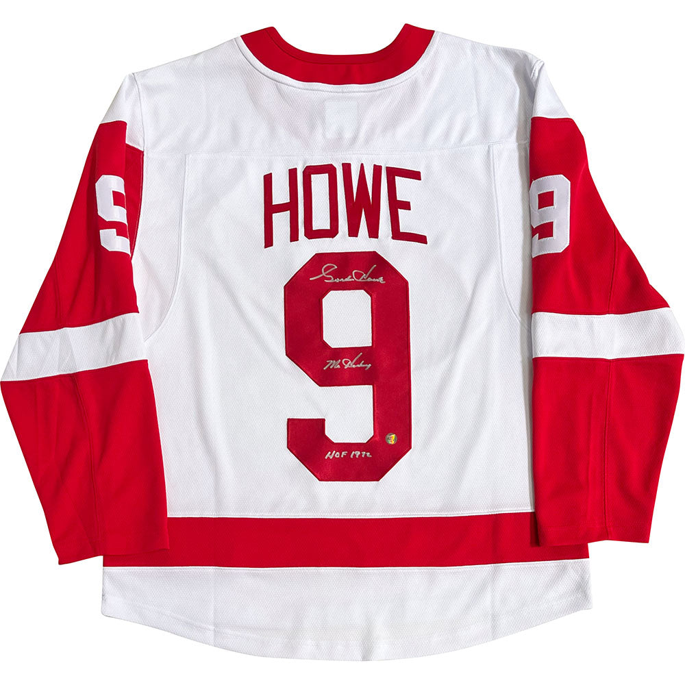 Gordie Howe Detroit Red Wings Adidas Authentic Home NHL Vintage Hockey