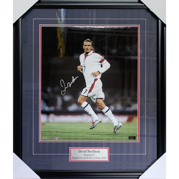 David Beckham Framed Autographed Team England 16X20 Photo