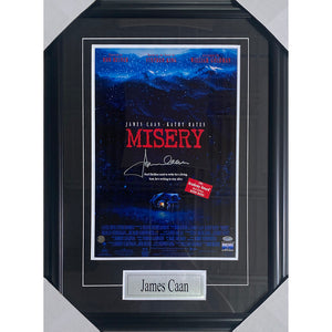 James Caan (deceased) Framed Autographed "Misery" 11X17 Movie Poster