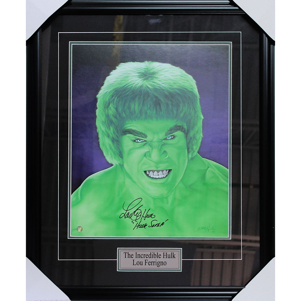 Lou Ferrigno Framed Autographed 16X20 Photo – Frozen Pond