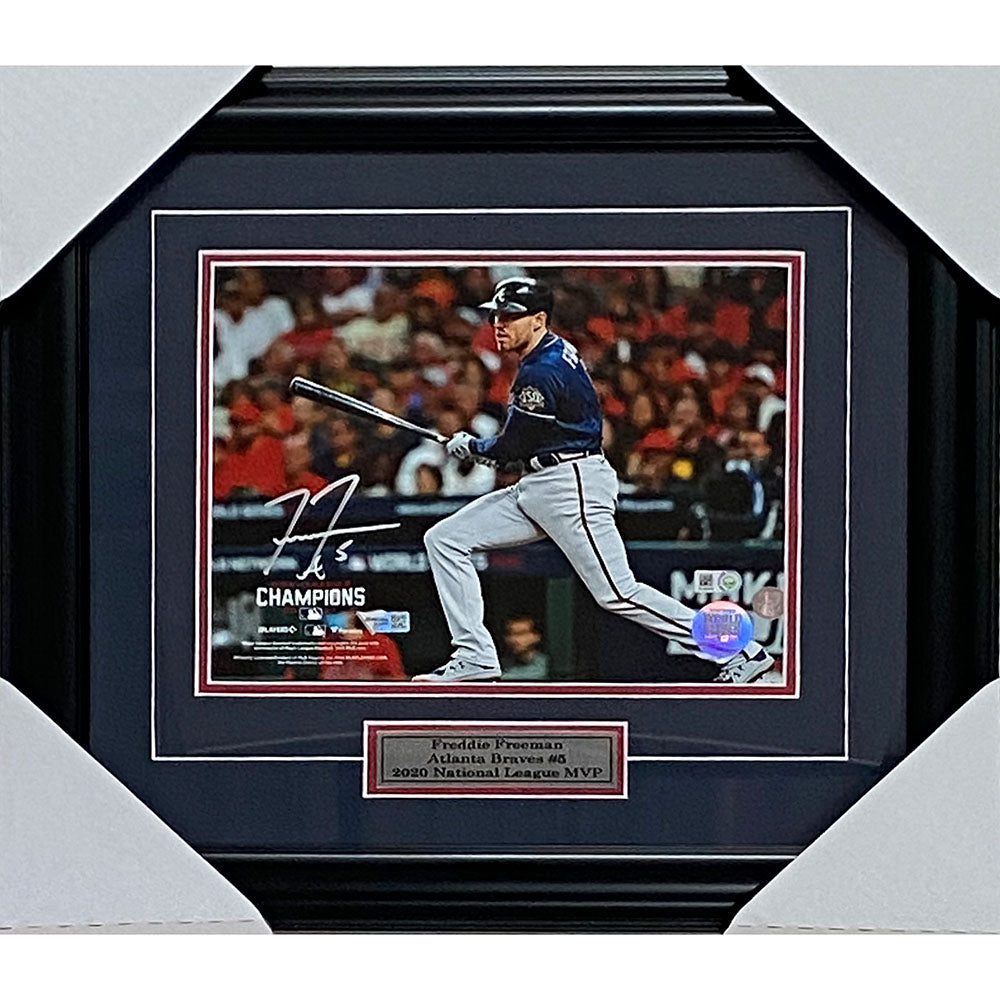 Freddie Freeman Autographed and Framed Atlanta Braves Jersey