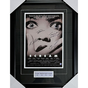 "Scream" Cast-Signed Framed 11X17 Movie Poster