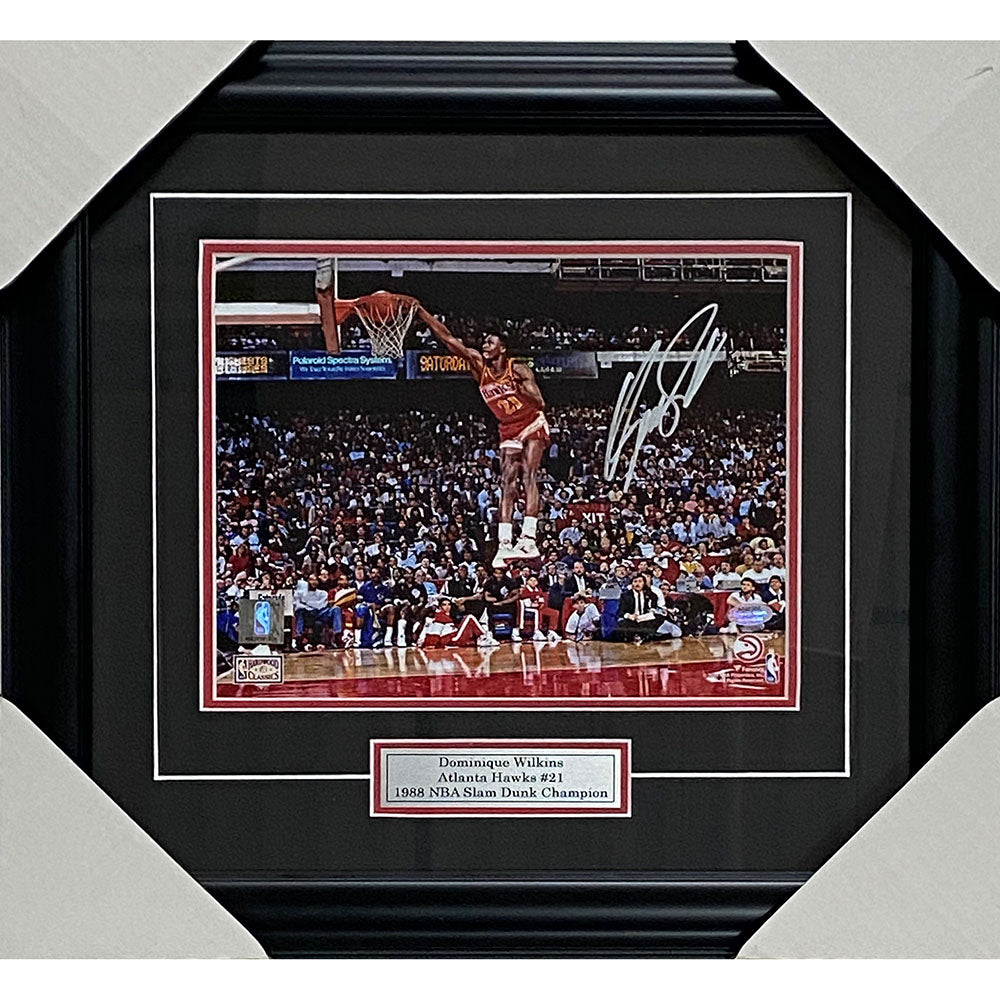 Dominique Wilkins Framed Autographed Atlanta Hawks 8X10 Photo – Frozen Pond