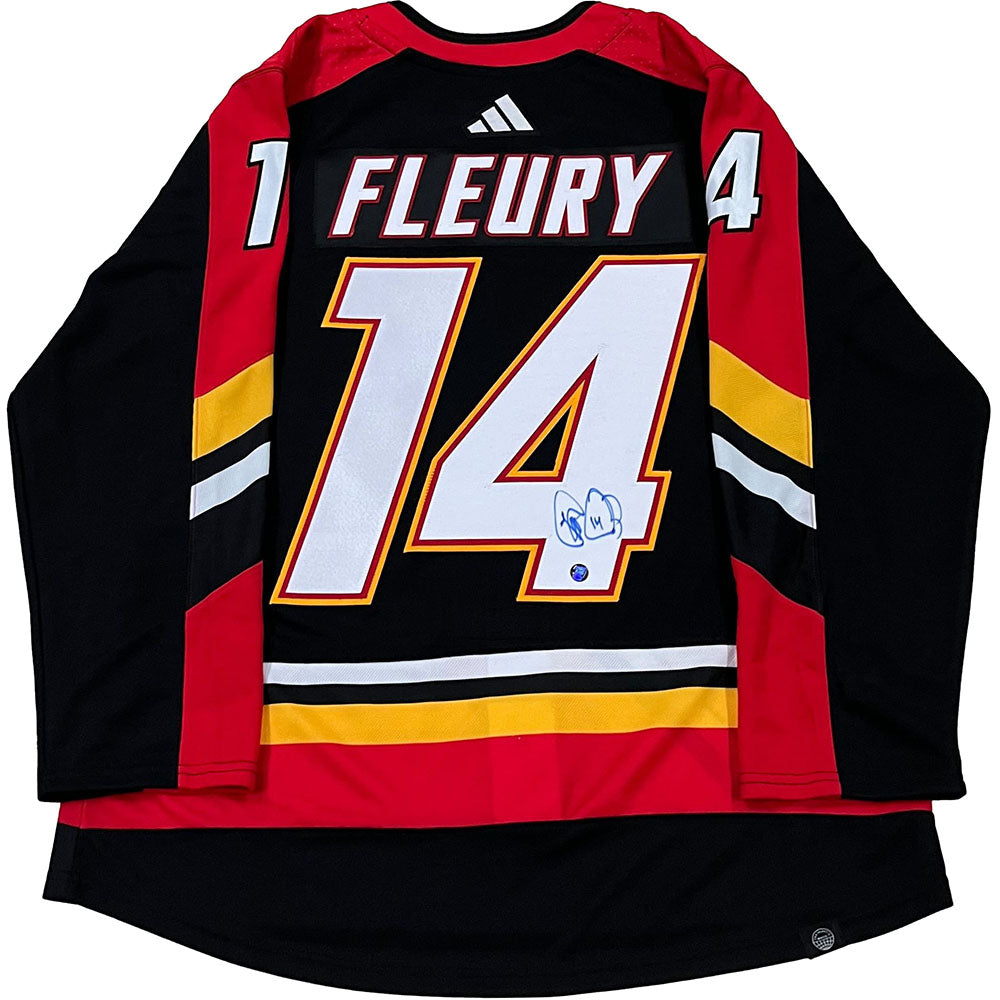 Theo Fleury Autographed Calgary Flames Reverse Retro Pro Jersey