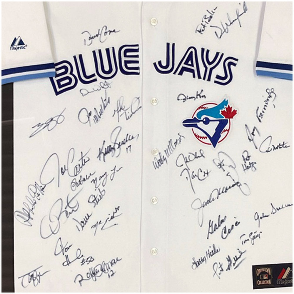 1992-93 Toronto Blue Jays World Series Autographed Framed Jersey
