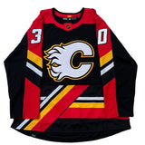 Mike Vernon Autographed Calgary Flames Reverse Retro Replica Jersey