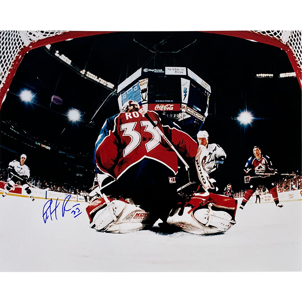 Patrick Roy Colorado Avalanche Autographed 2001 Stanley Cup 8x10