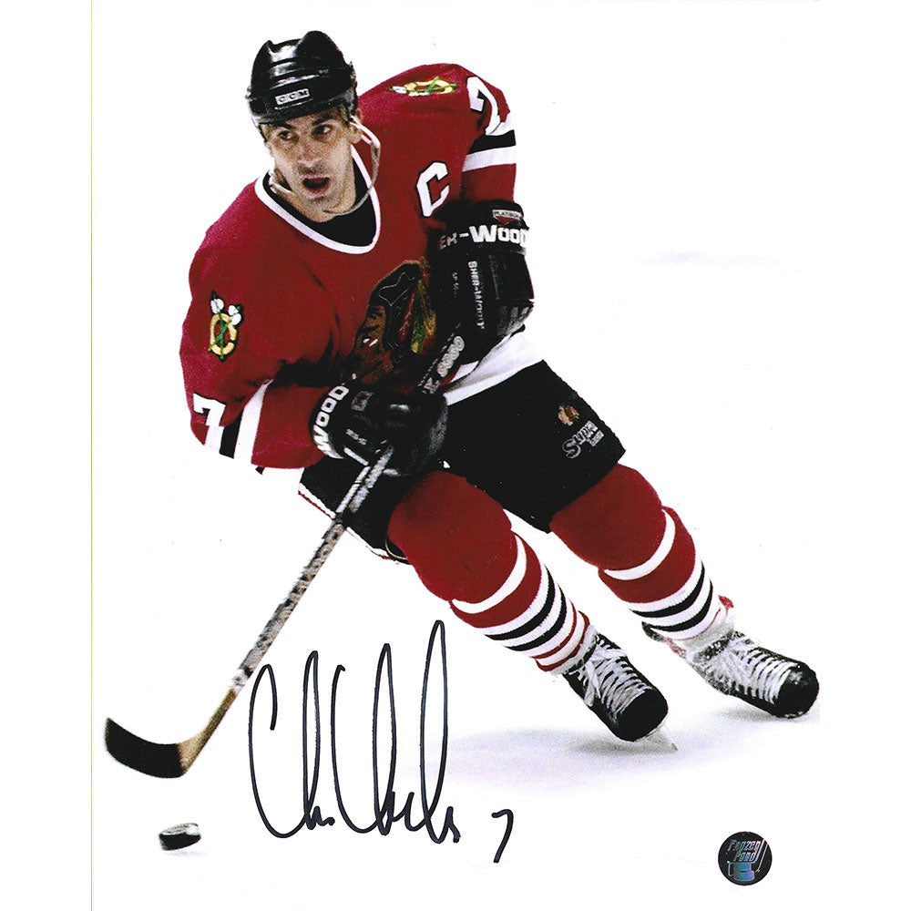 Chris Chelios Autographed Detroit Red Wings 8x10 Photo #1 - Horizontal Home  Action