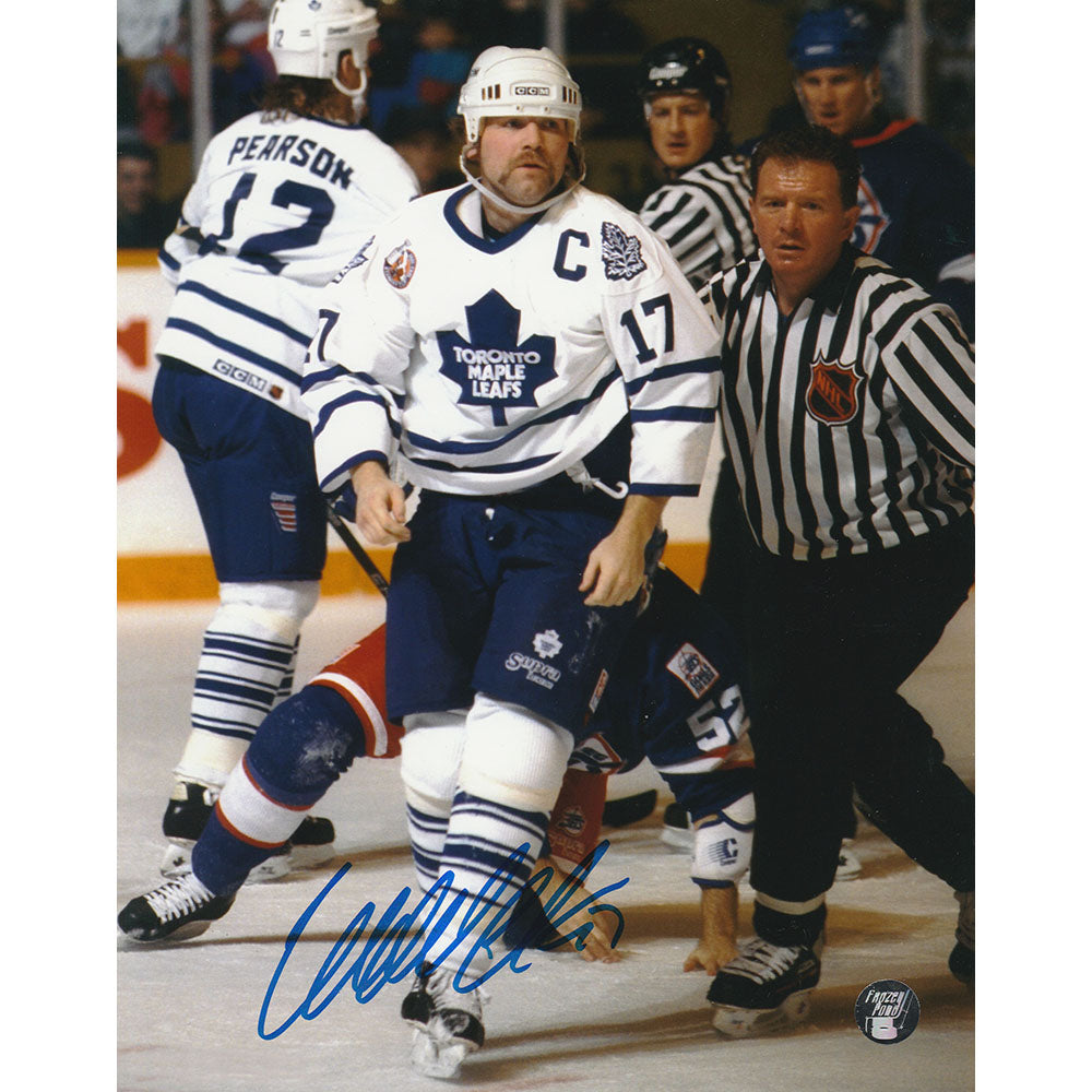 Wendel Clark Signed 8x10 Unframed Leafs White - NHL Auctions