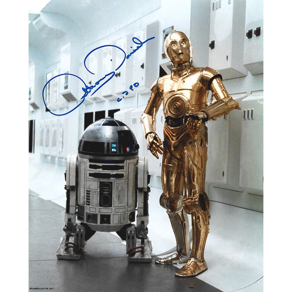 Anthony Daniels Autographed Star Wars 8X10 Photo (w/R2-D2)