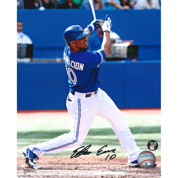 Edwin Encarnacion Autographed Toronto Blue Jays 8X10 Photo (Swing)