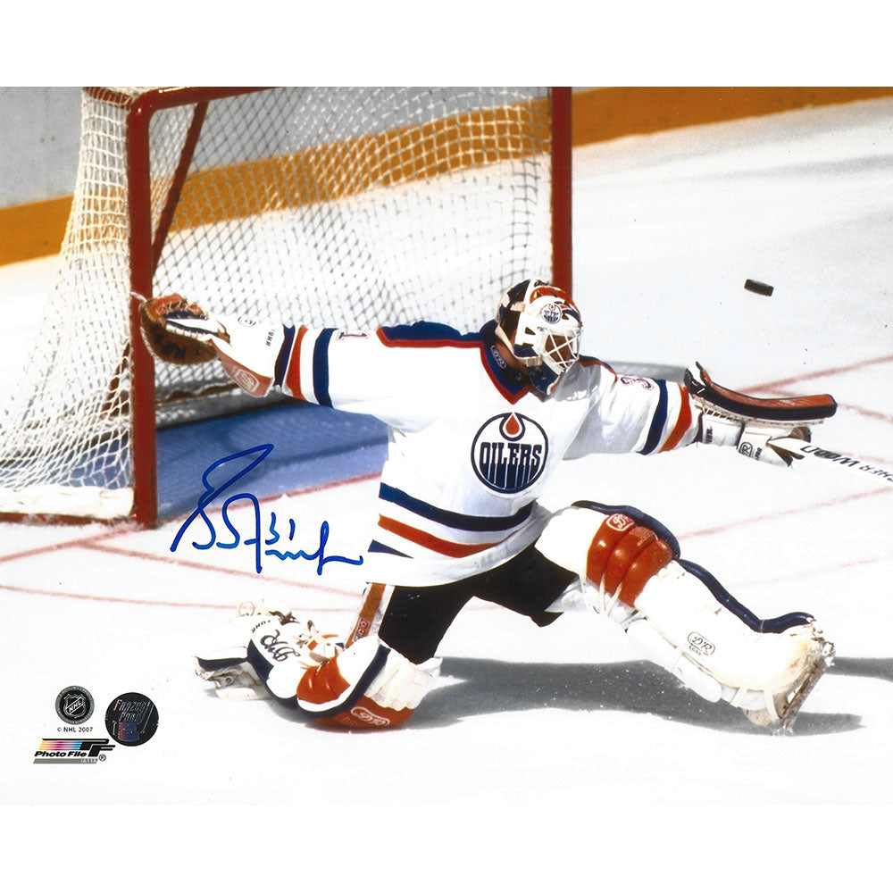 Grant Fuhr 8X10 Blues Home Jersey Hockey (Close Up)