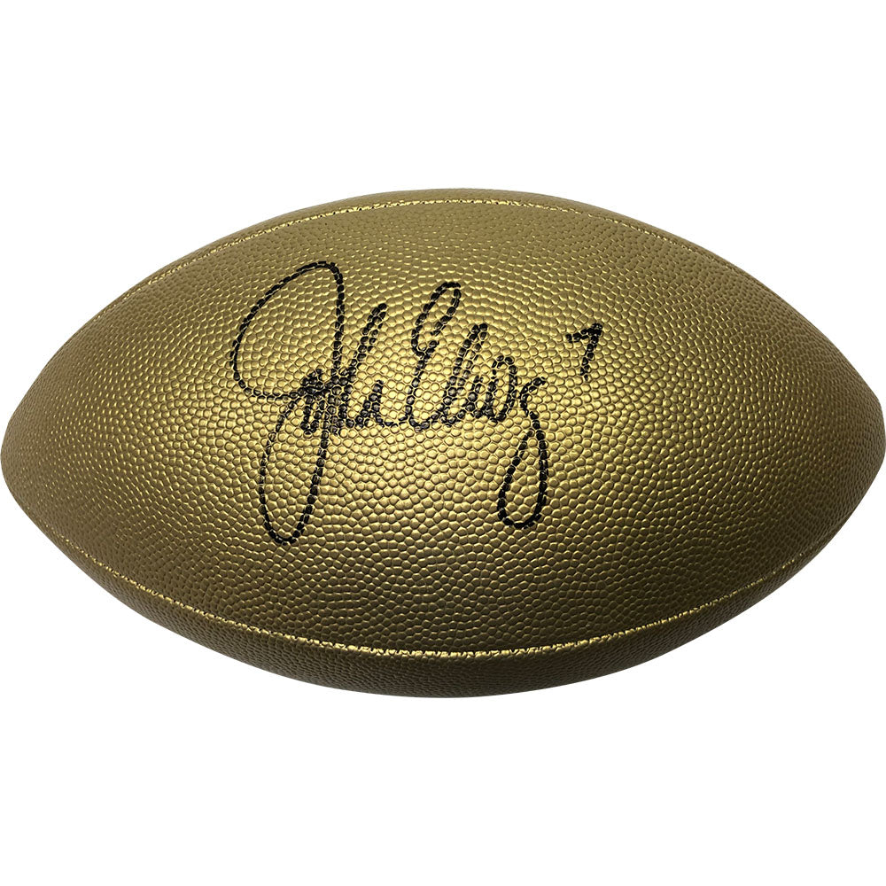 autographed john elway football