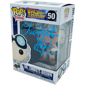 Christopher Lloyd Autographed "Back to the Future" Funko Pop! Figure (Blue)