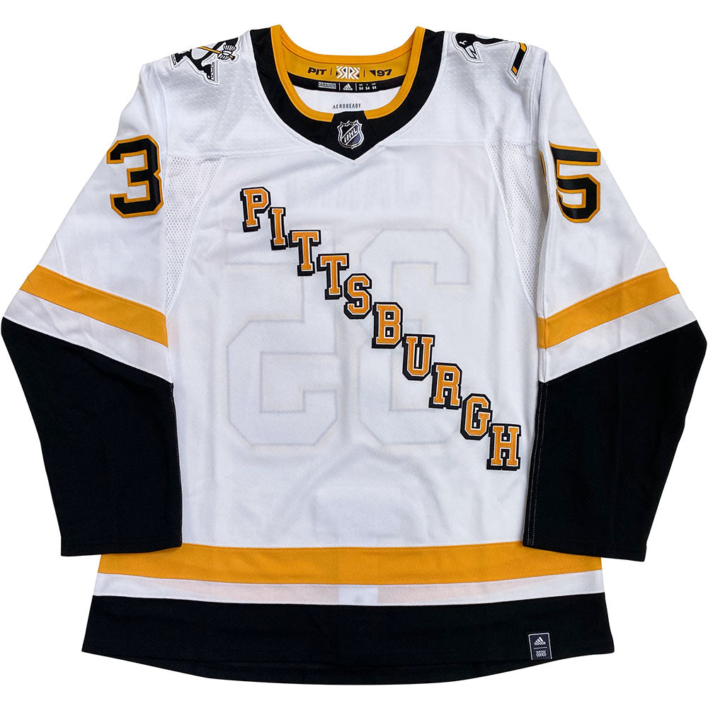 Pittsburgh Penguins on X: The #ReverseRetro jerseys are here, and the  diagonal Pittsburgh is back. The threads that bind:    / X