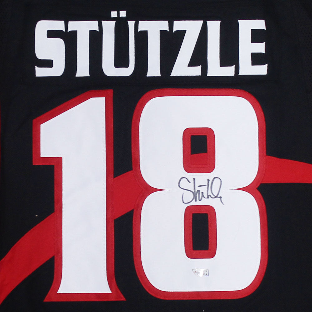 Tim Stutzle Ottawa Senators Autographed Reverse Retro Logo Mini Wood Hockey Stick
