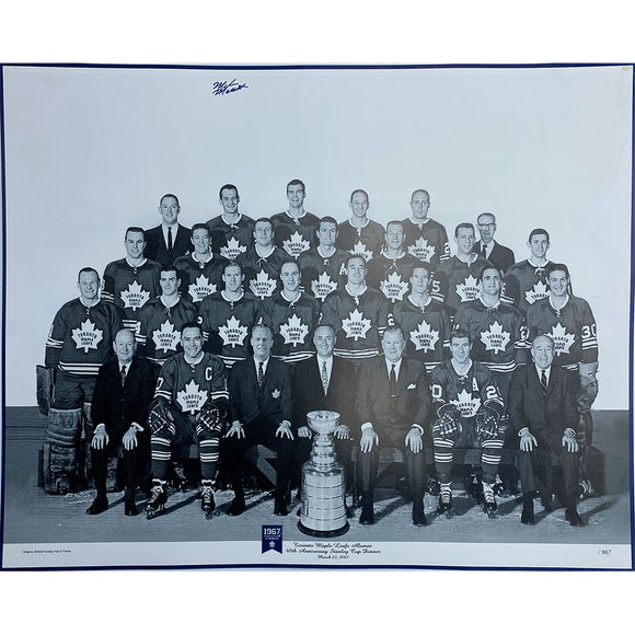 Milan Marcetta (deceased) Autographed 1967 Toronto Maple Leafs 16X20 Lithograph
