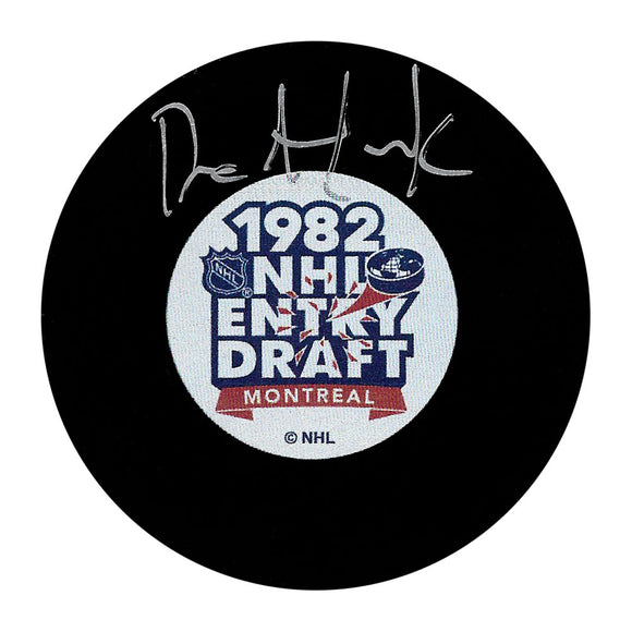 Dave Andreychuk Autographed 1982 NHL Draft Puck