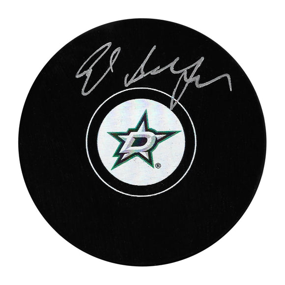 Ed Belfour Autographed Dallas Stars Puck