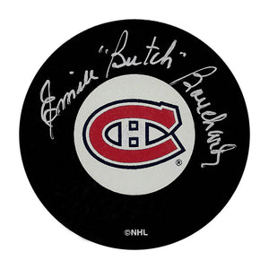Emile "Butch" Bouchard (Deceased) Autographed Montreal Canadiens Puck