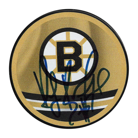 Ray Bourque Autographed Boston Bruins Reverse Retro Puck