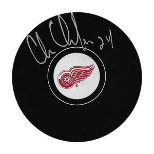 Chris Chelios Autographed Detroit Red Wings Puck