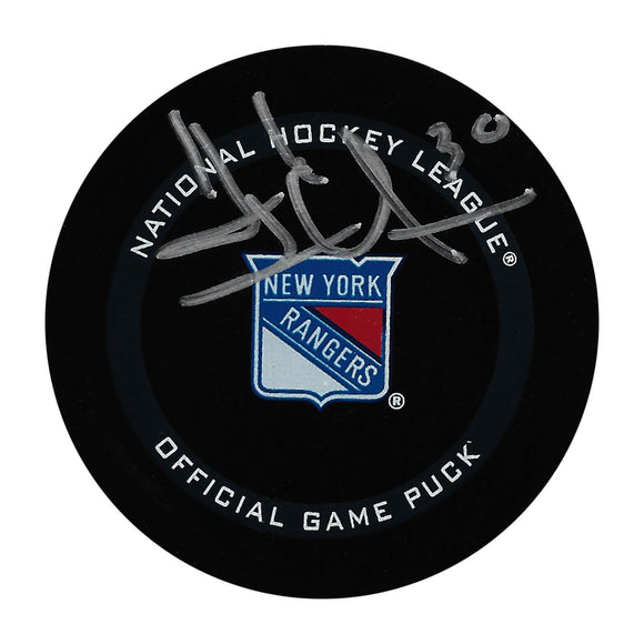 Henrik Lundqvist Autographed New York Rangers Official Game Puck