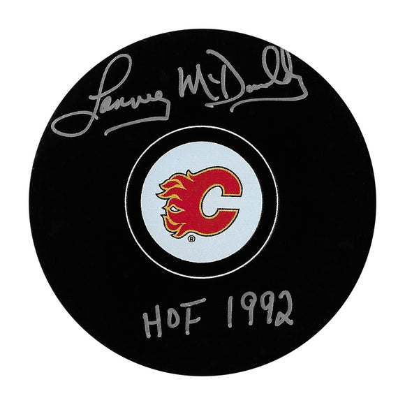 Lanny McDonald Autographed Calgary Flames Puck