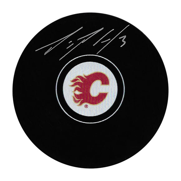 Dion Phaneuf Autographed Calgary Flames Puck