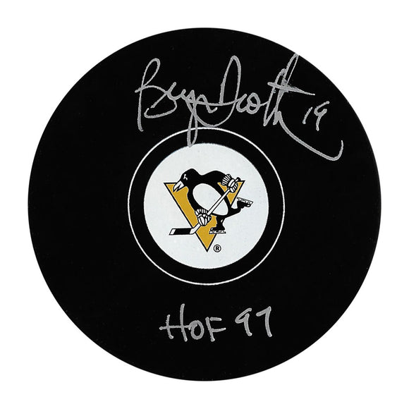 Bryan Trottier Autographed Pittsburgh Penguins Puck