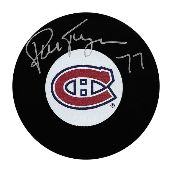 Pierre Turgeon Autographed Montreal Canadiens Puck