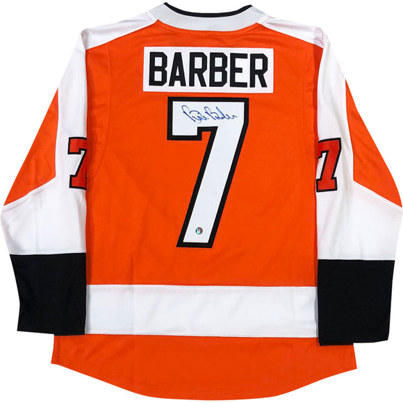 Bil Barber Autographed Philadelphia Flyers Replica Jersey
