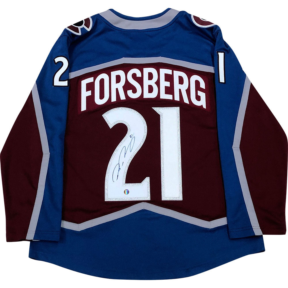 PETER FORSBERG Signed Colorado Avalanche Reverse Retro Adidas PRO  Jersey-HOF 14