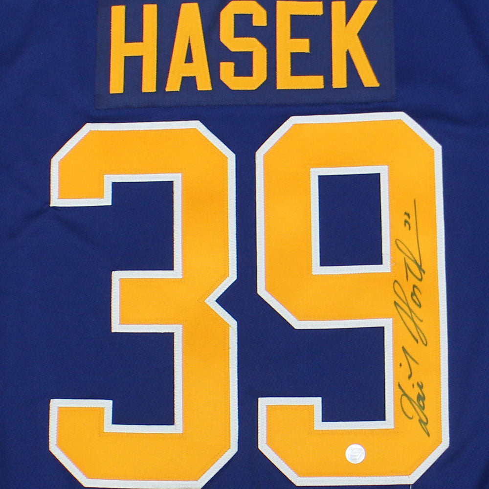 Lot - Dominik Hasek Autographed Buffalo Sabres Jersey