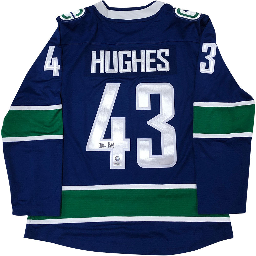 Fanatics Authentic Framed Quinn Hughes Vancouver Canucks Autographed White Adidas Authentic Jersey