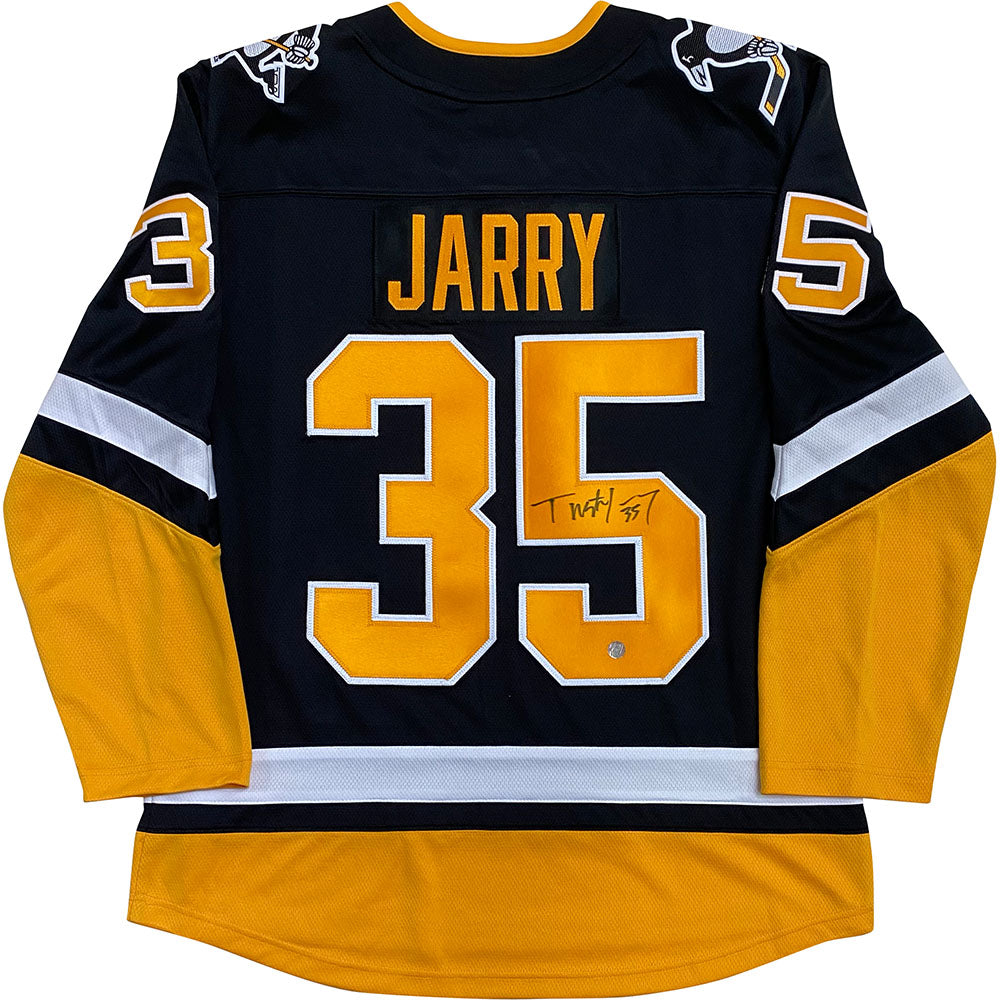 tristan jarry game worn WBS penguins 18-19 jersey Worn For 1st Pro