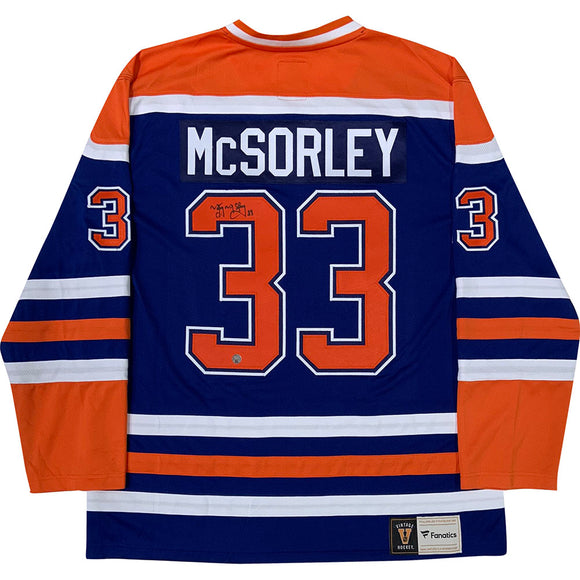 Marty McSorley Autographed Edmonton Oilers Replica Jersey