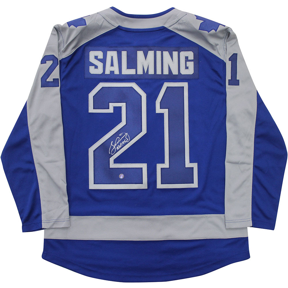Borje Salming Signed Toronto Maple Leafs Retro Mitchell & Ness